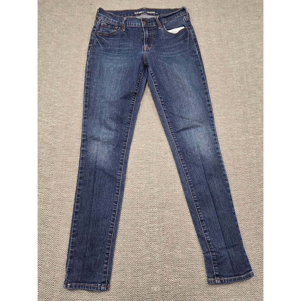 Old Navy Original‎ Skinny Jeans Womens 2 Dark Wash Mid Rise Denim Stretch 28x28